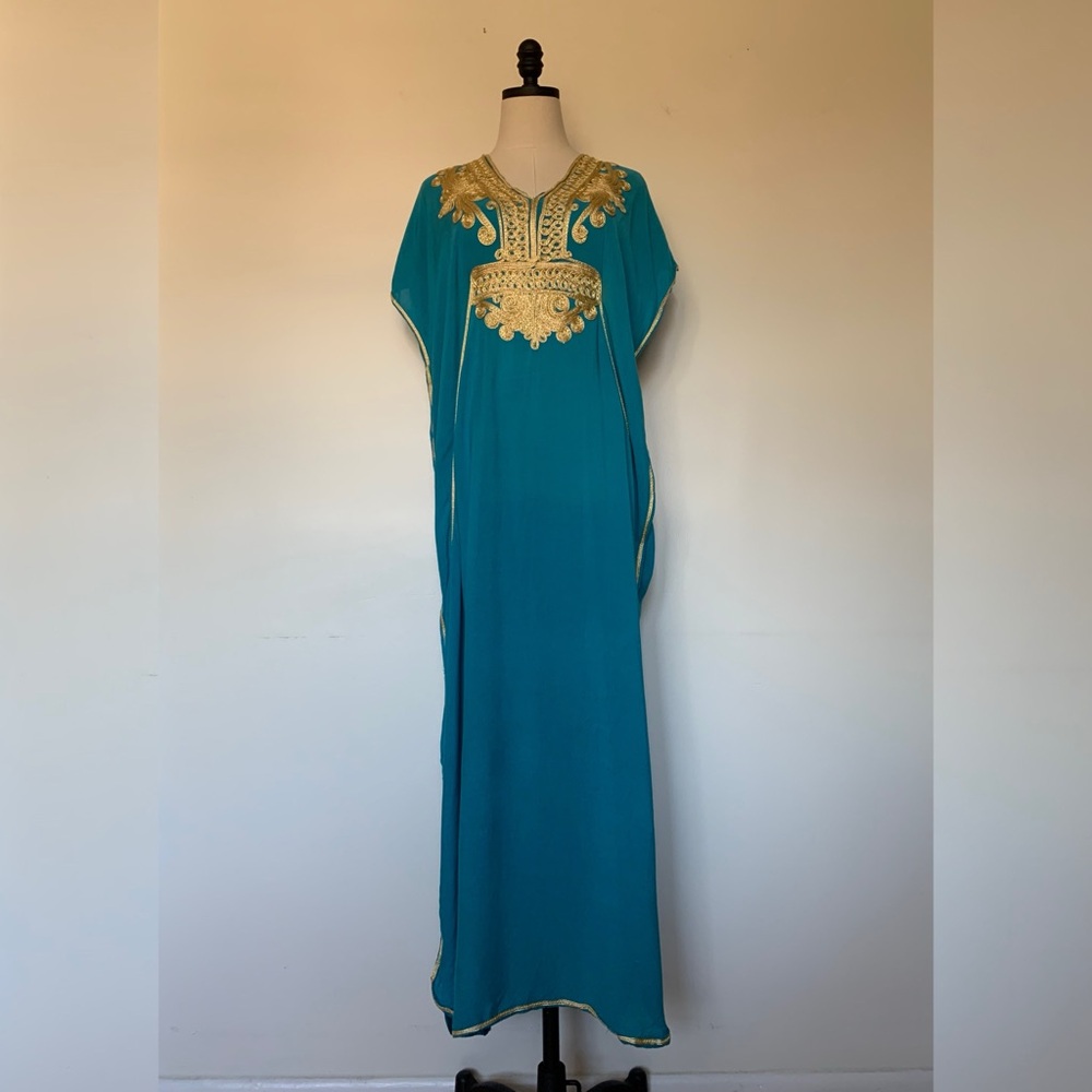 Turquoise Moroccan Caftan